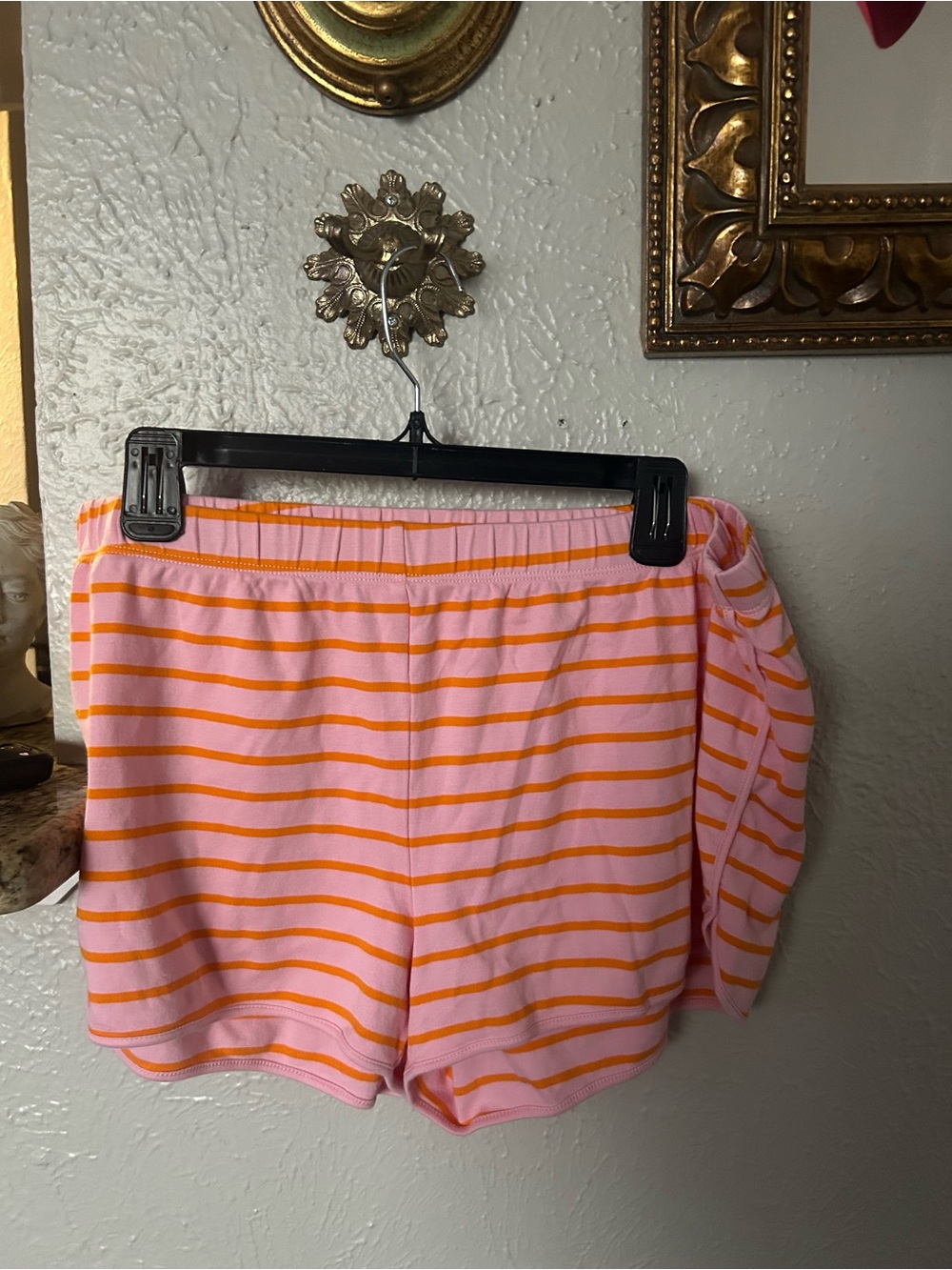 Atlantic-Pacific x LAKE Pajama Shorts XXL Pink Orange Striped